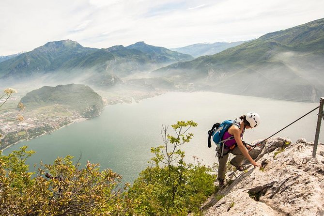 Via Ferrata Cima Capi - Reaching Cima Capi Above the Lake
