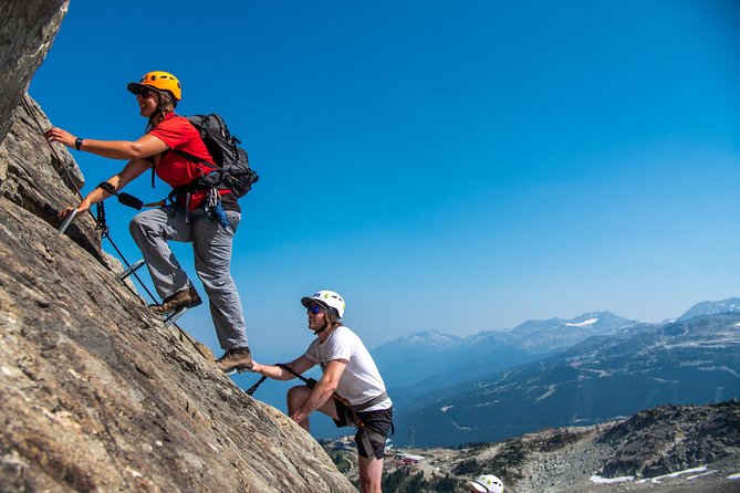 Whistler Via Ferrata Tour - Clipping into the cable system