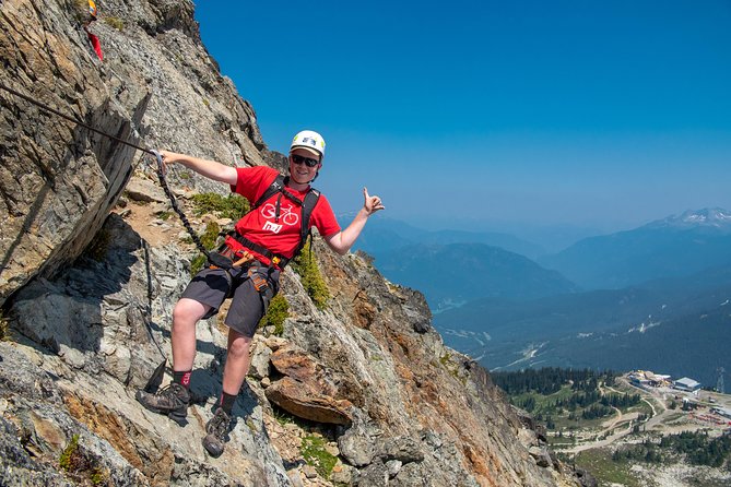 Whistler Via Ferrata Tour - The upper climb and Whistler Mountain views