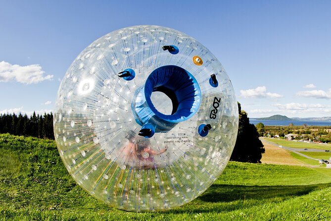 Zorb Inflatable Ball Ride from Mount Ngongotaha in New Zealand - The Straight Track gives you speed without much fuss